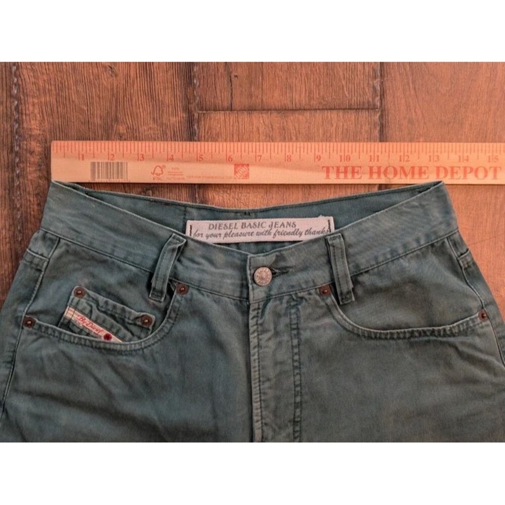 Diesel 5355 Patrol Relaxed Fit Tapered Leg Jeans Men's Sz 32 Green Made In Italy - Picture 6 of 12